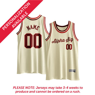 Alpha Sig Retro Basketball Jersey.