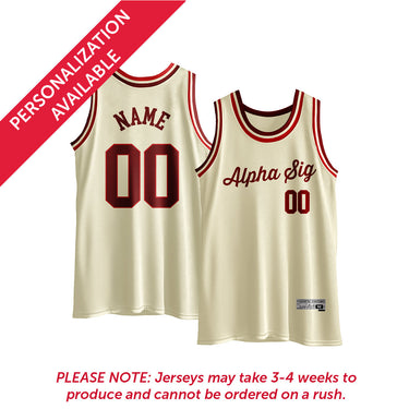 Alpha Sig Retro Basketball Jersey.