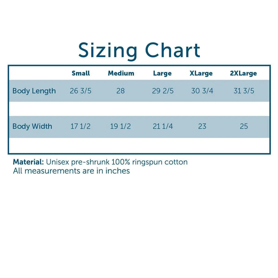 Comfort Colors Size Chart