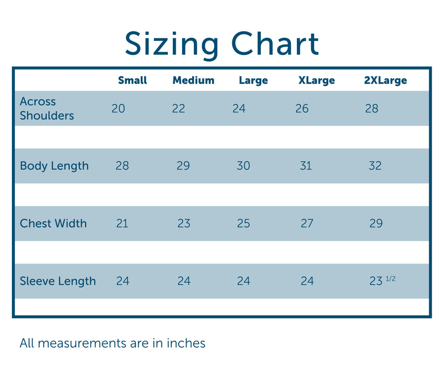 Comfort Colors Size Chart