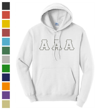 Alpha Sig Pick Your Own Colors Sewn On Hoodie Alpha Sigma Phi