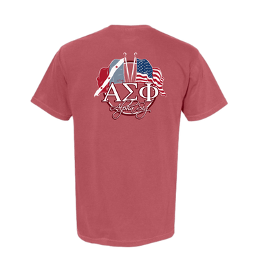 Crimson Printed Premium T-Shirt Back